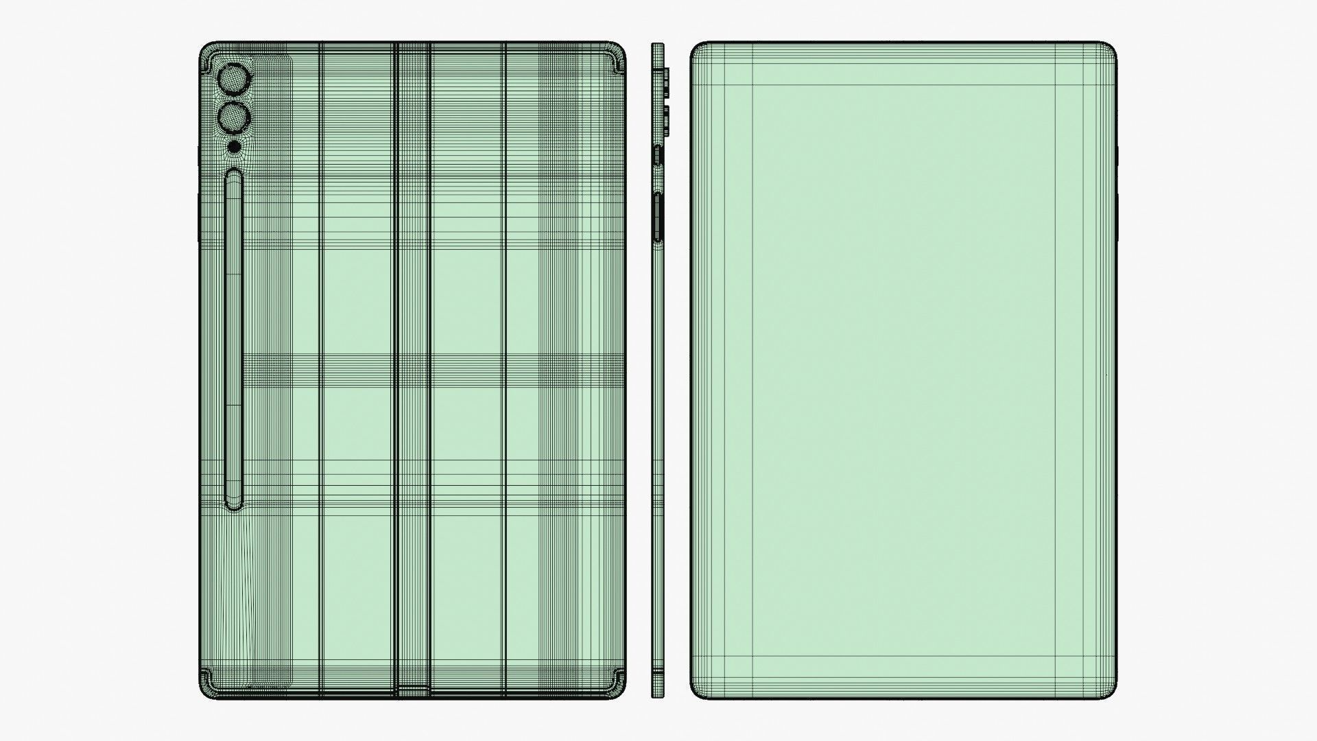 Samsung Galaxy Tab S10 Plus And Ultra Gray 3D model_14