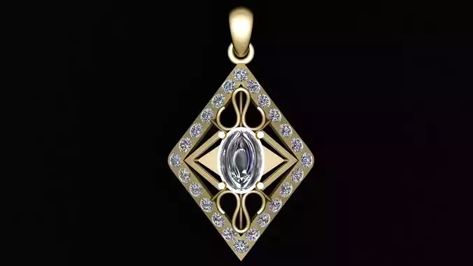 hip hop style pendant 3d printable model