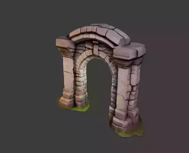 Stone Pillar Archway 2 Free low-poly 3D model