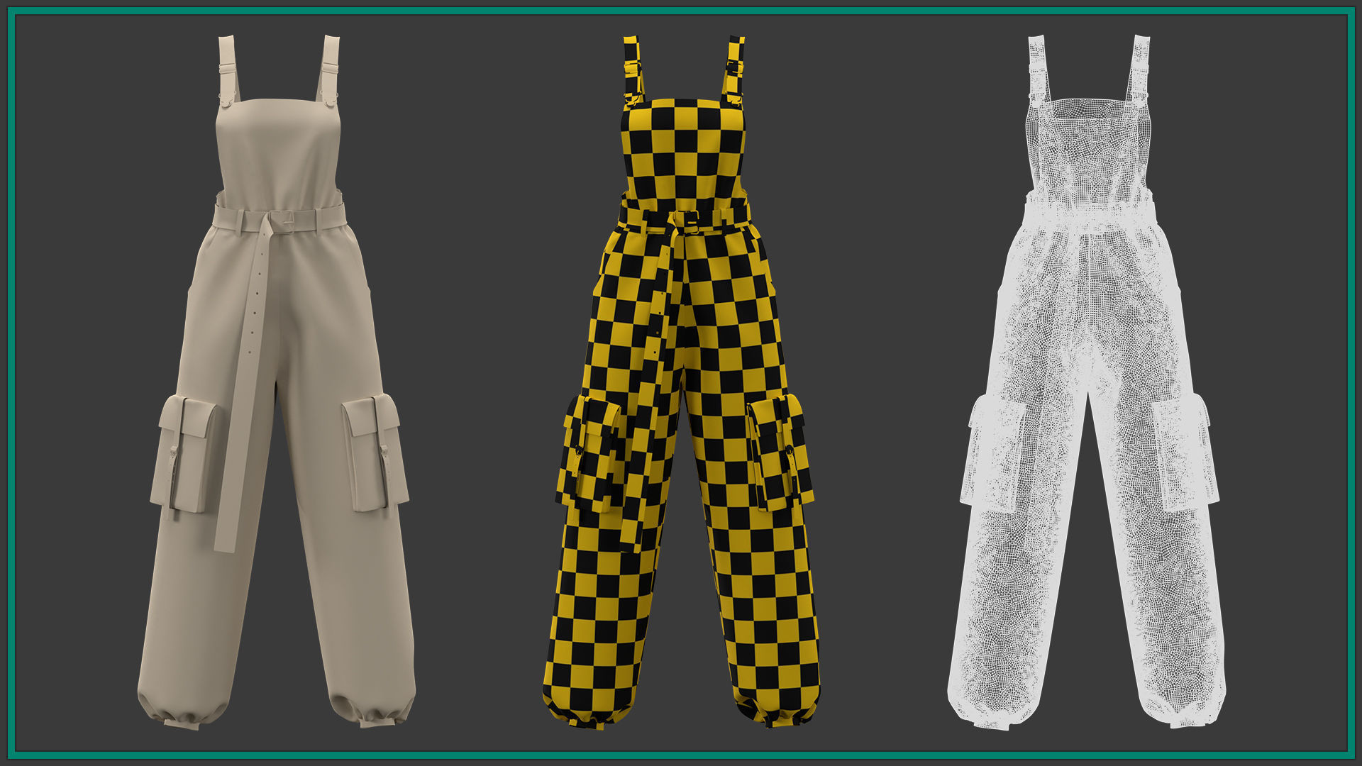 5 female dungarees 3D model_6