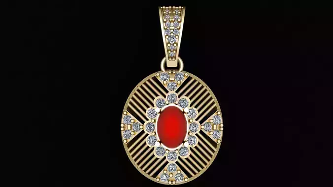 afghani style pendant 3d printable model