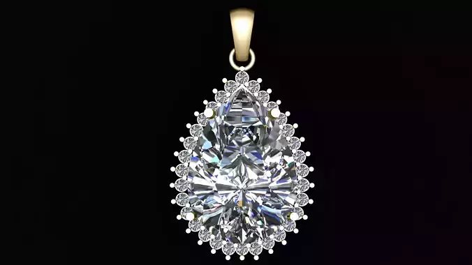 eye drop pendant 3d printable model 