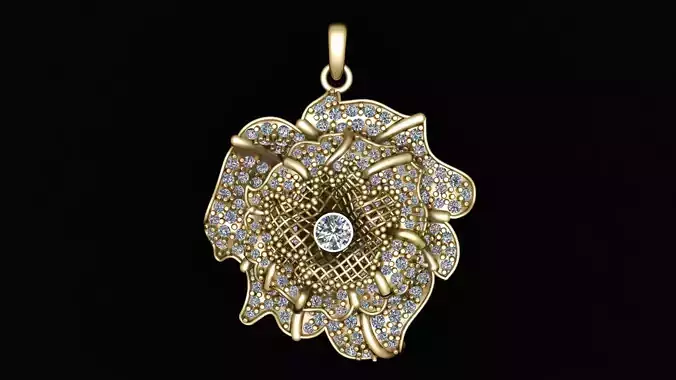 rose pendant 3d printable model