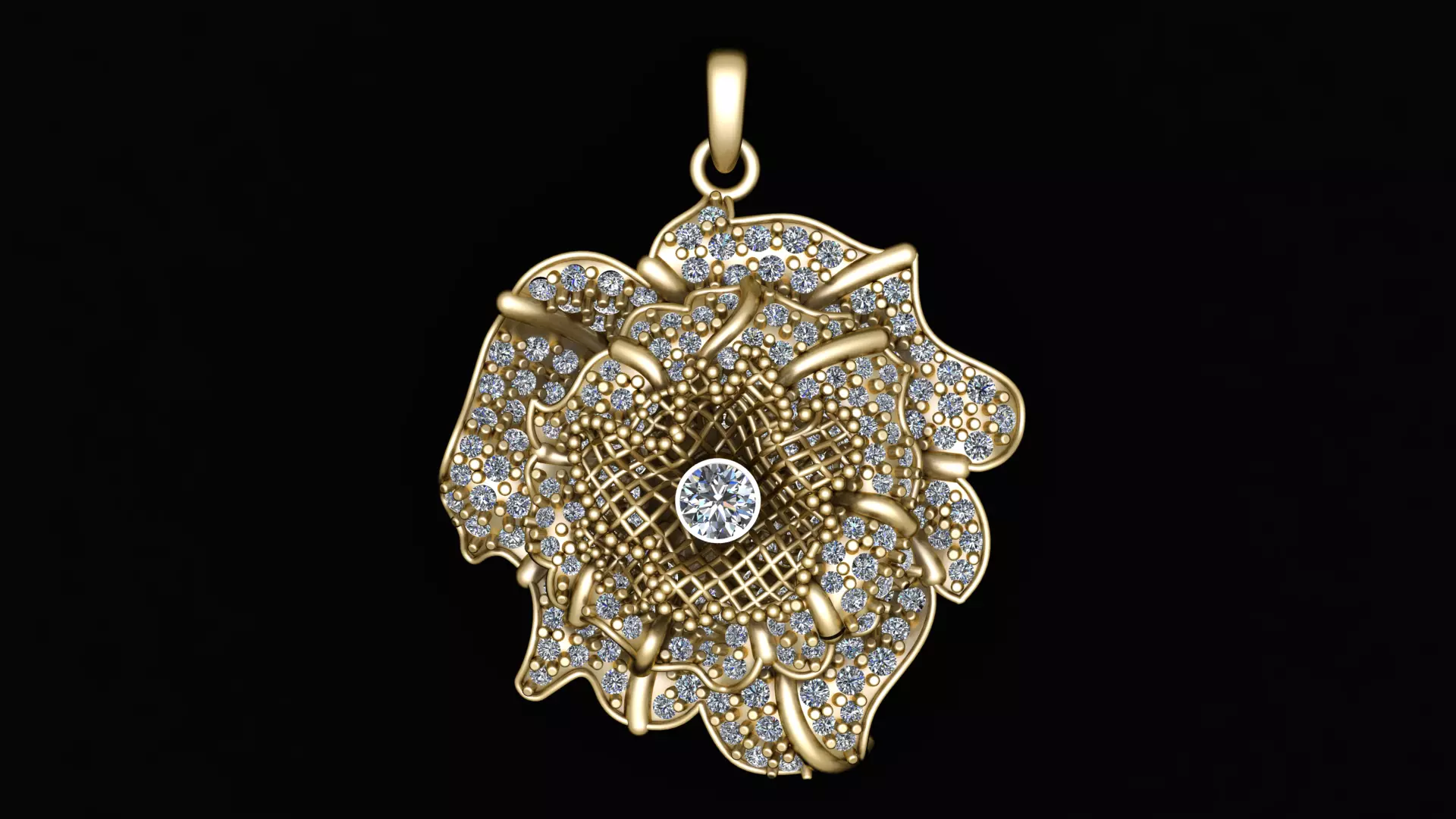 rose pendant 3d printable model 3D print model