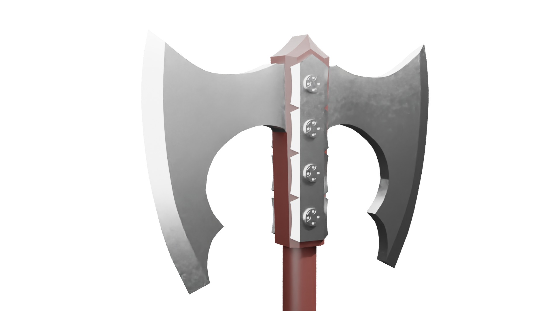 Extra Large Double-Headed Battle Axe 3D model_5