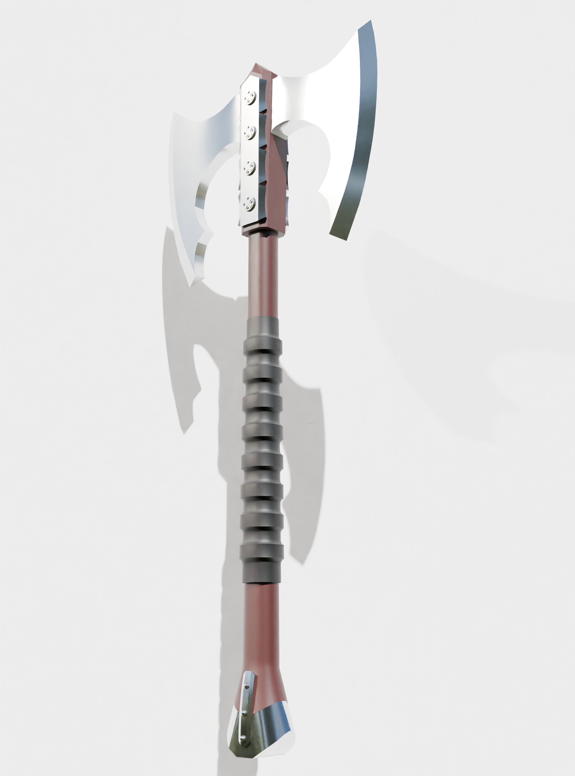 Extra Large Double-Headed Battle Axe 3D model_3