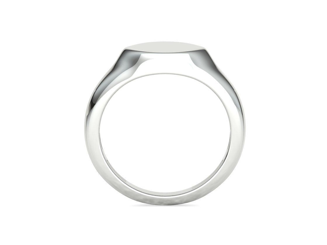 Signet Marquise Intial Women Ring Pinky Finger Ring 3D print model_18