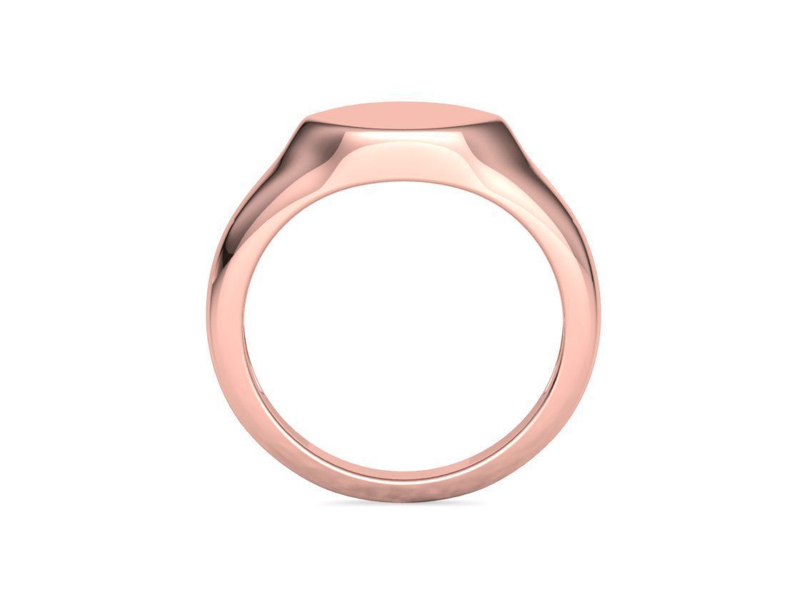 Signet Marquise Intial Women Ring Pinky Finger Ring 3D print model_16