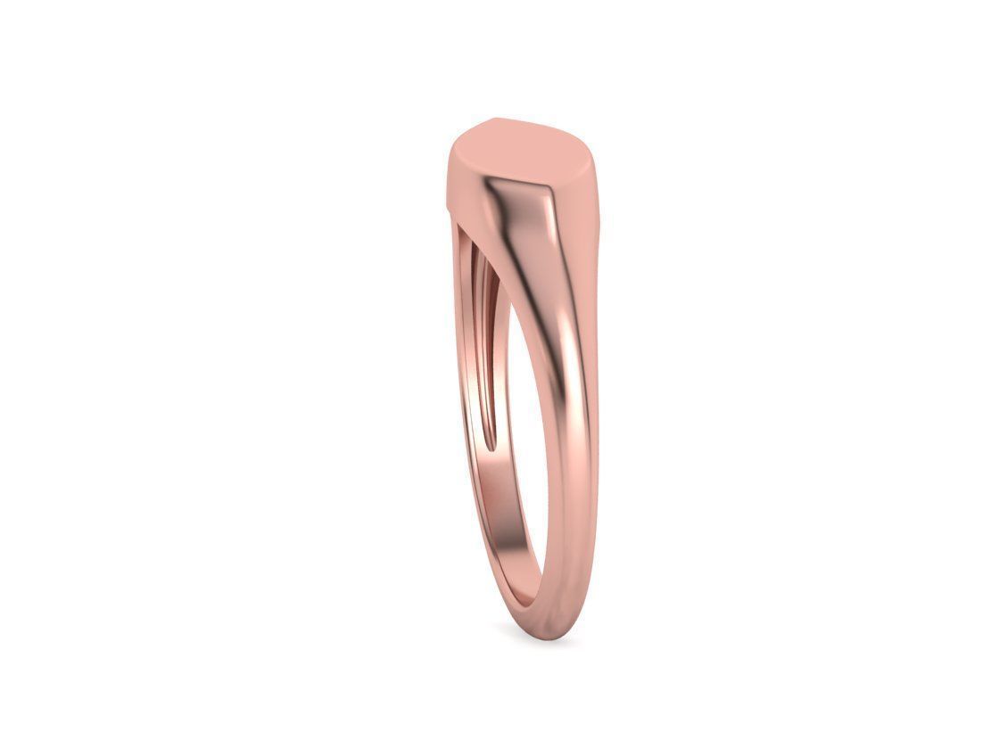 Signet Marquise Intial Women Ring Pinky Finger Ring 3D print model_31
