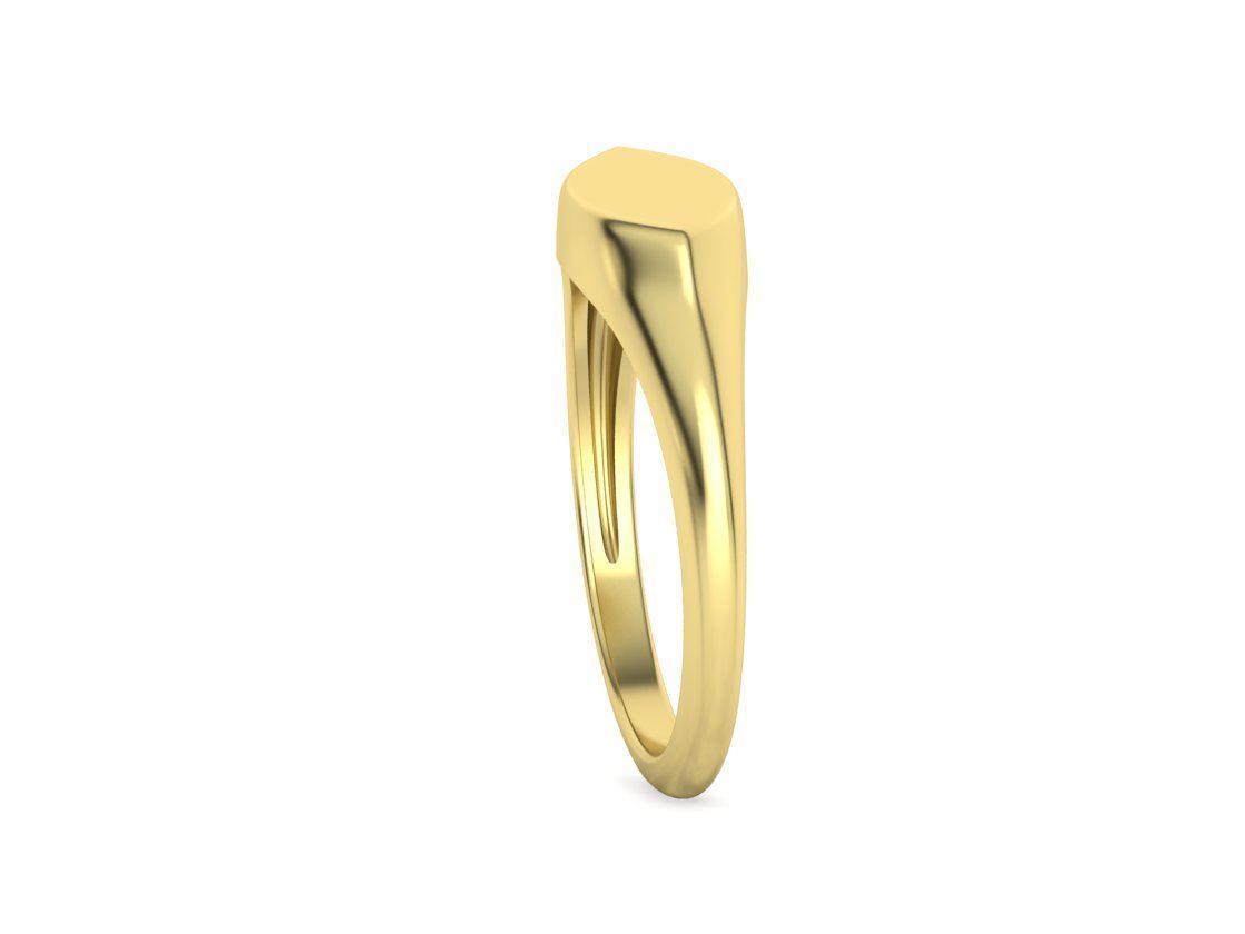 Signet Marquise Intial Women Ring Pinky Finger Ring 3D print model_32