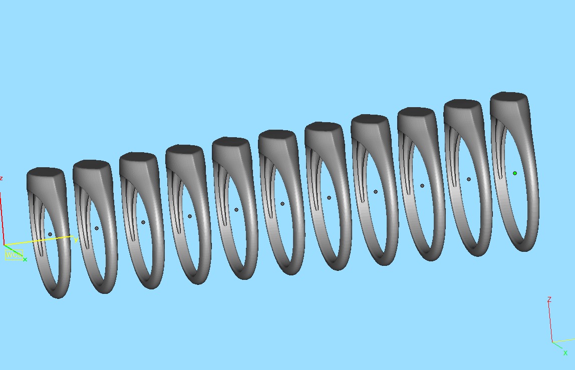 Signet Marquise Intial Women Ring Pinky Finger Ring 3D print model_48