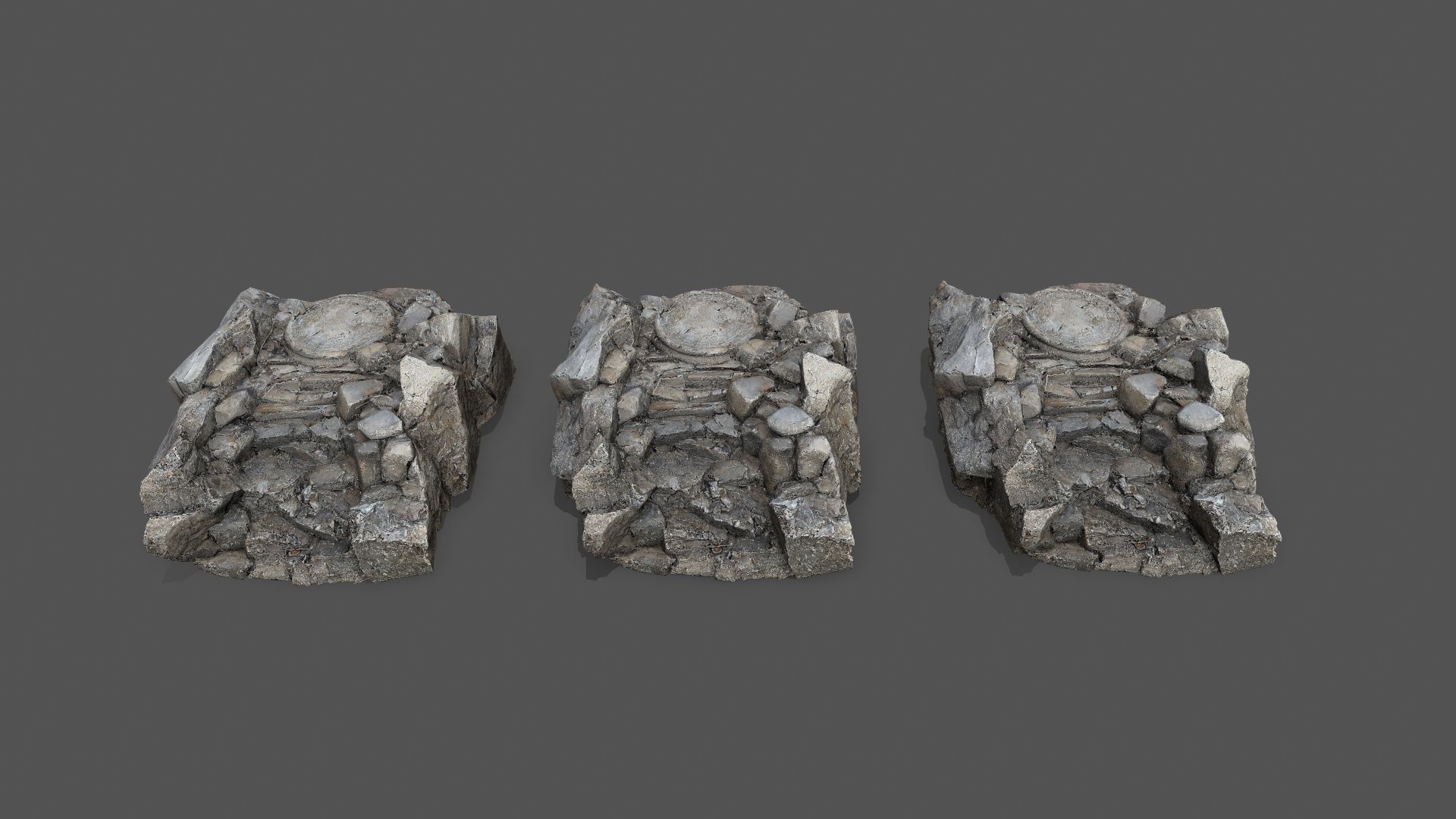 old temple Low-poly 3D model_14