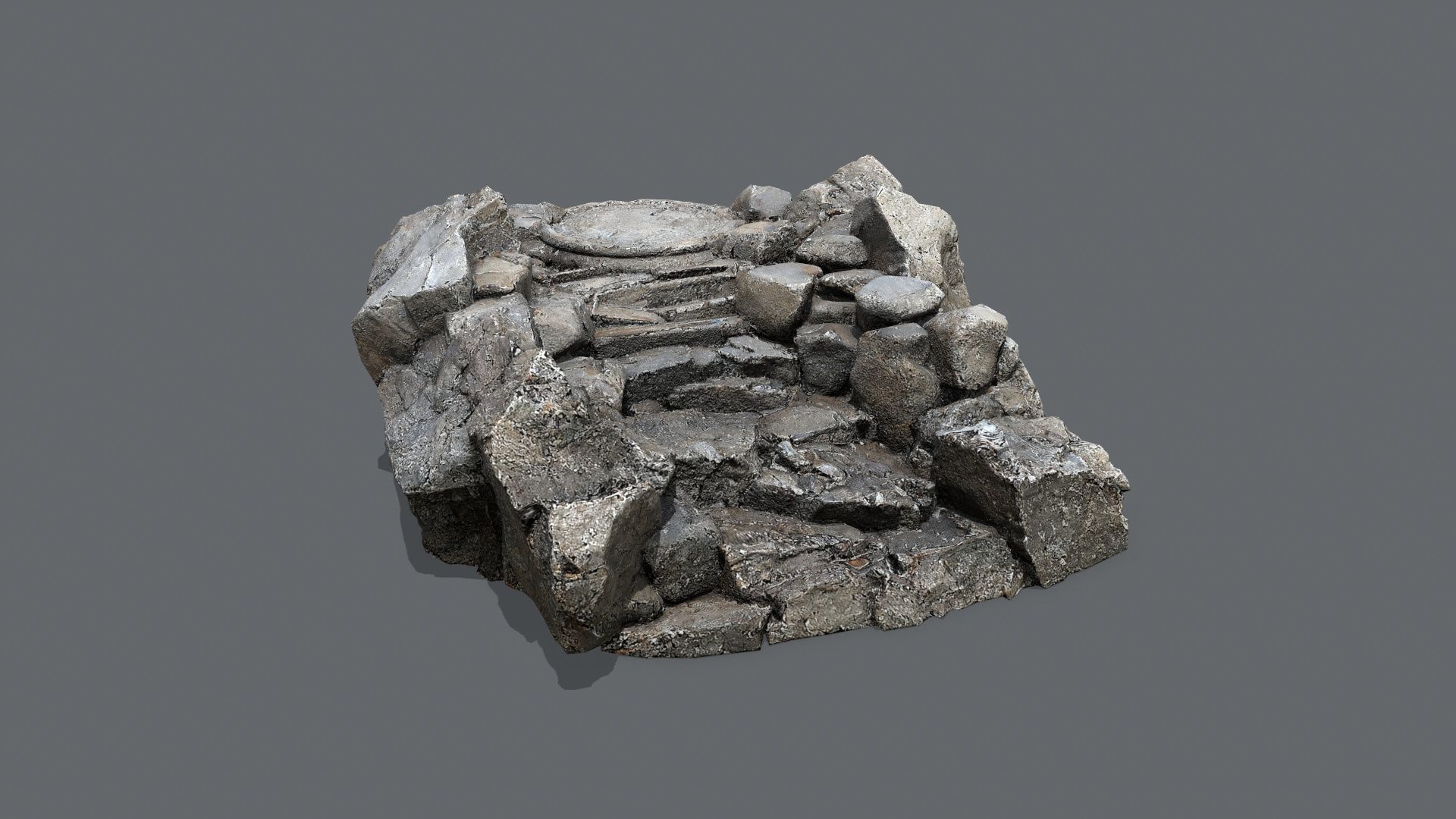 old temple Low-poly 3D model_11