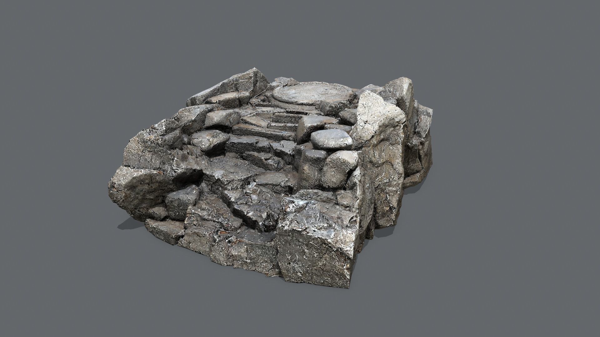 old temple Low-poly 3D model_2