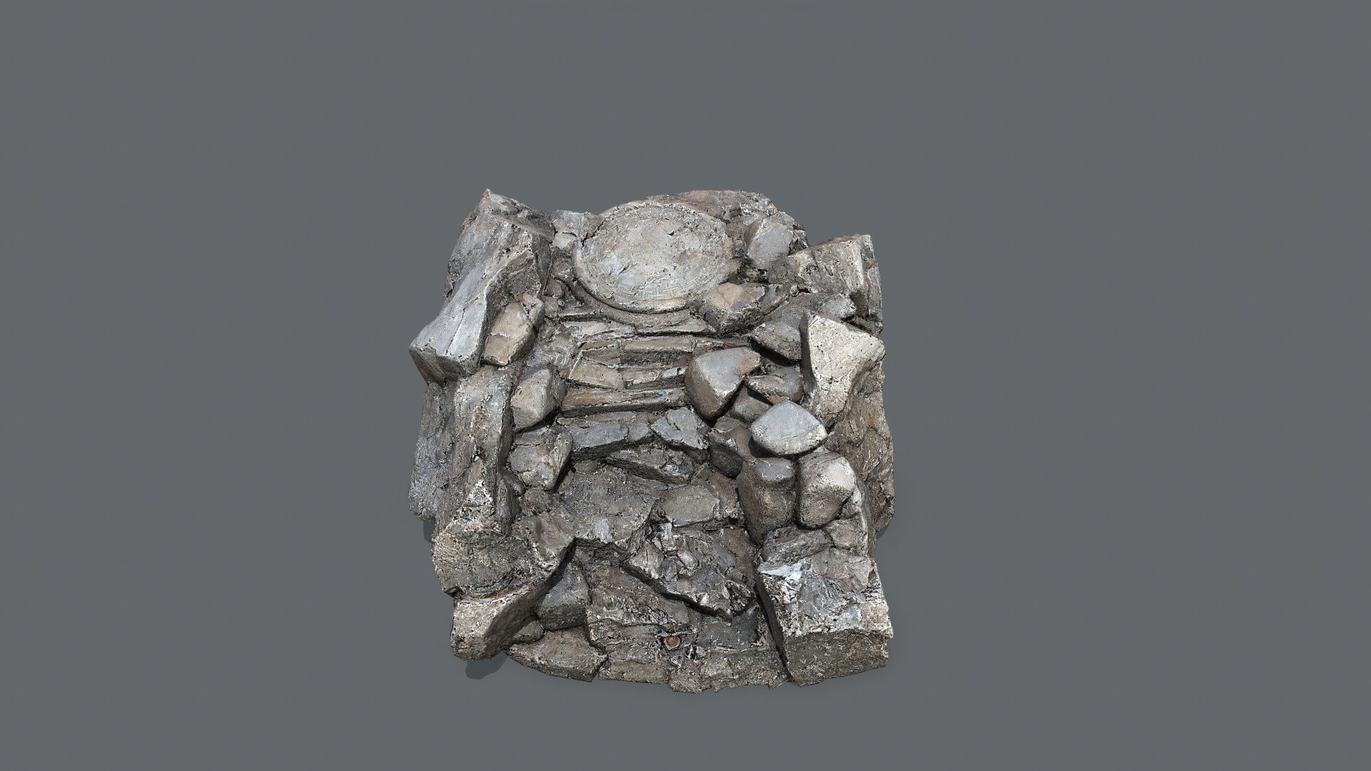 old temple Low-poly 3D model_13