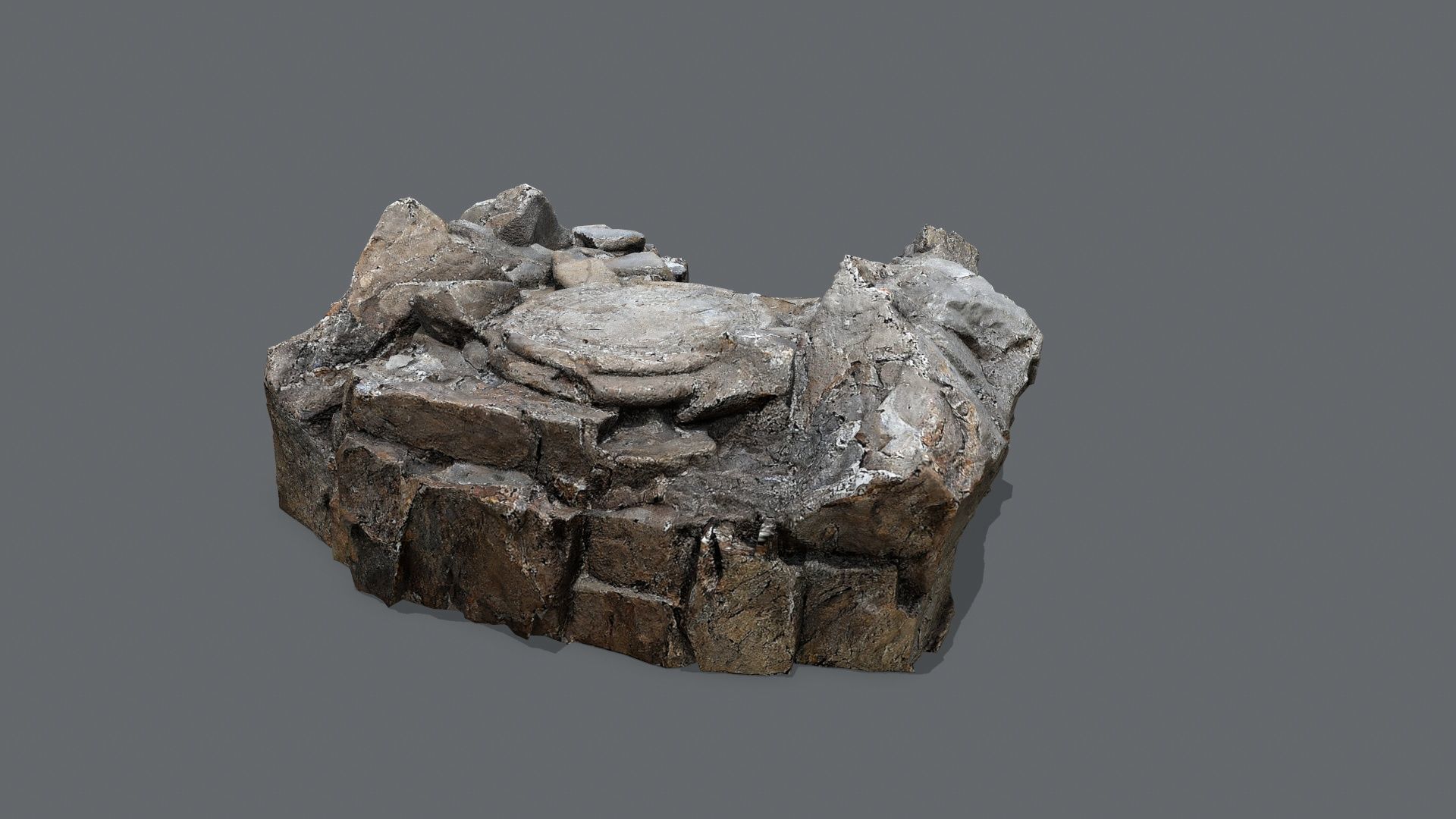 old temple Low-poly 3D model_7