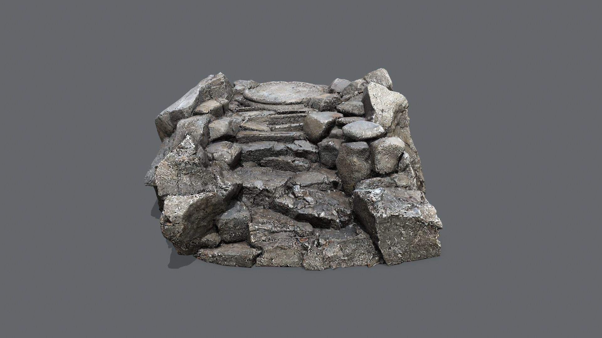 old temple Low-poly 3D model_12