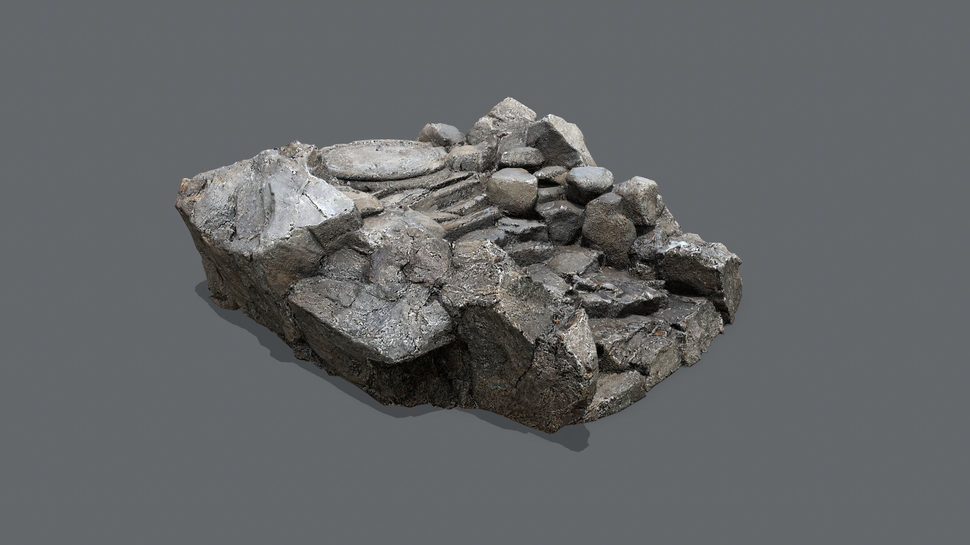 old temple Low-poly 3D model_10