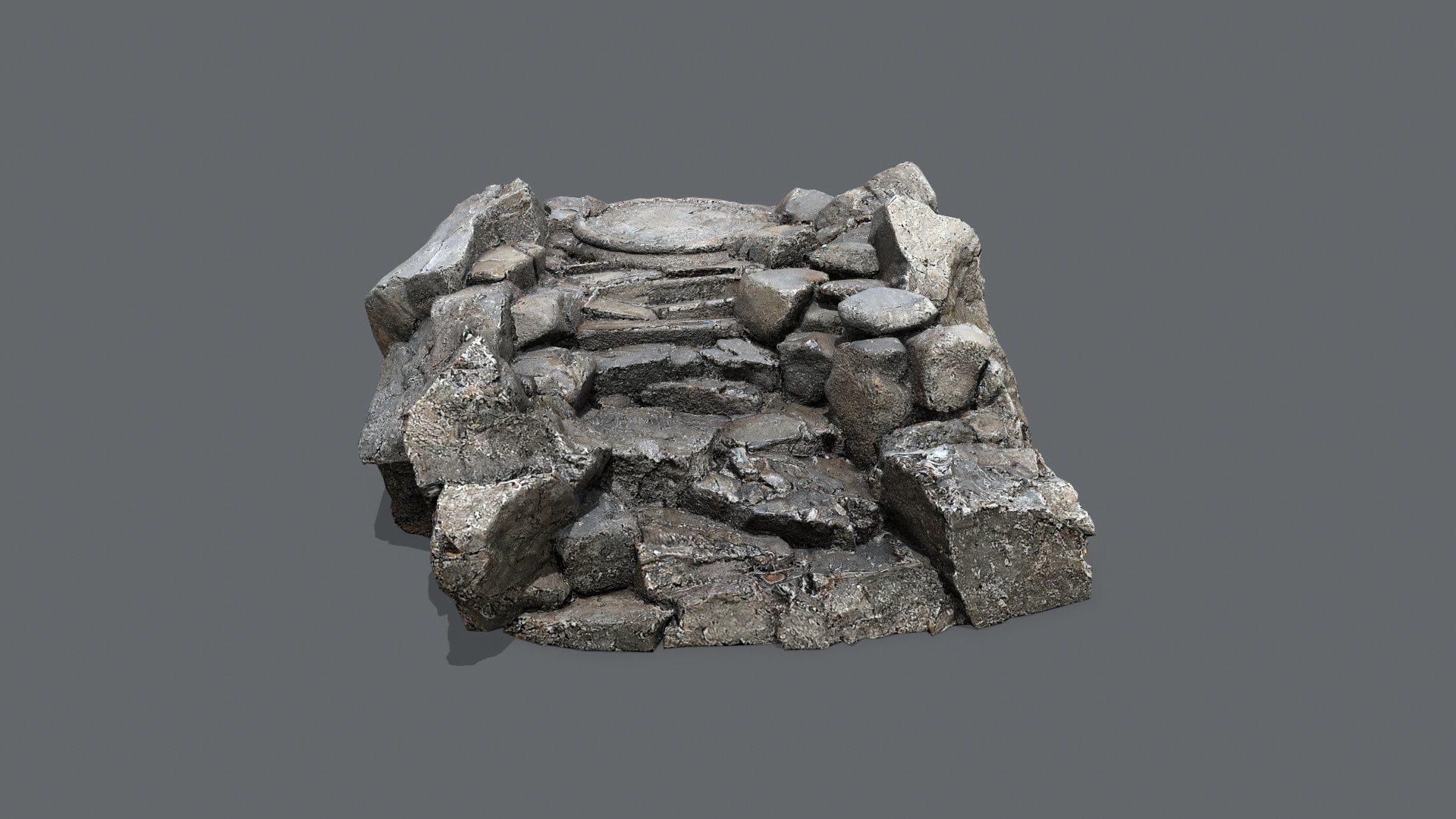 old temple Low-poly 3D model_1