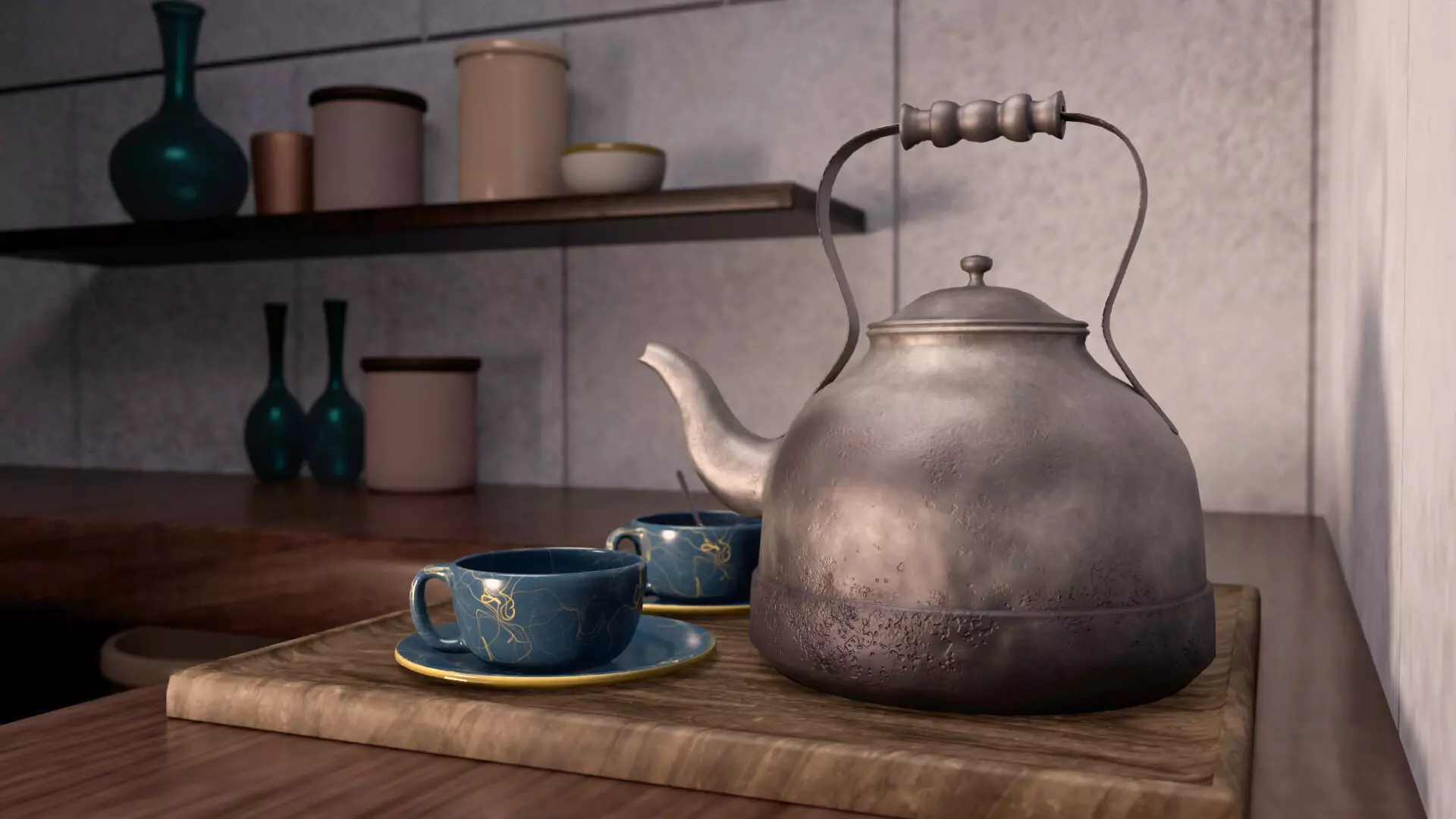 Kitchen Counter 3D model_0