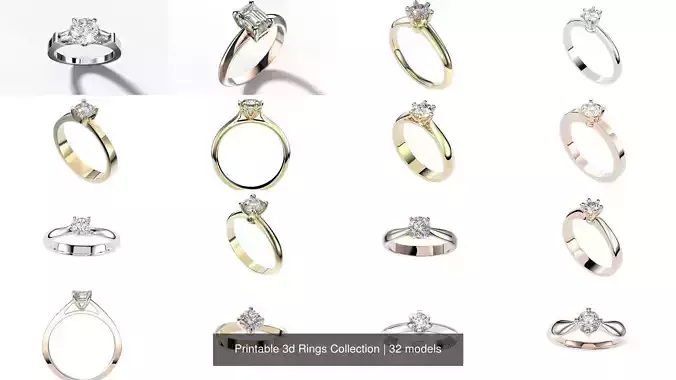 Printable 3d Rings Collection