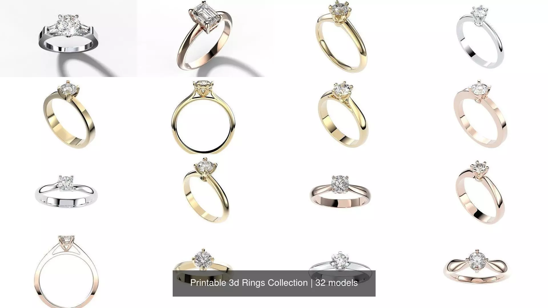 Printable 3d Rings Collection _1