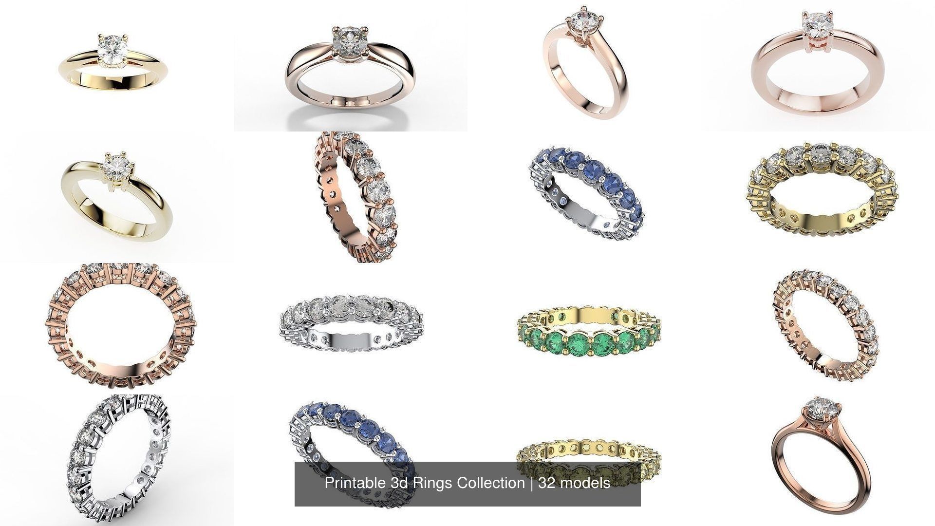 Printable 3d Rings Collection _3