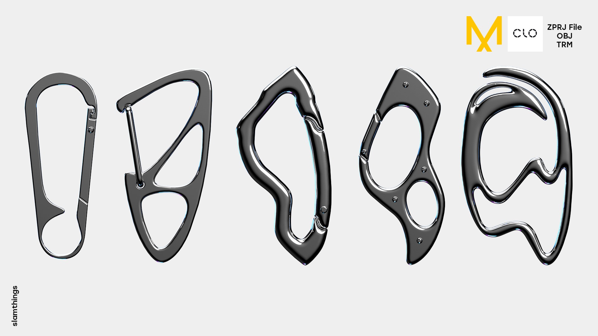 Streetwear Carabiner Collection Vol 1 3D model_1