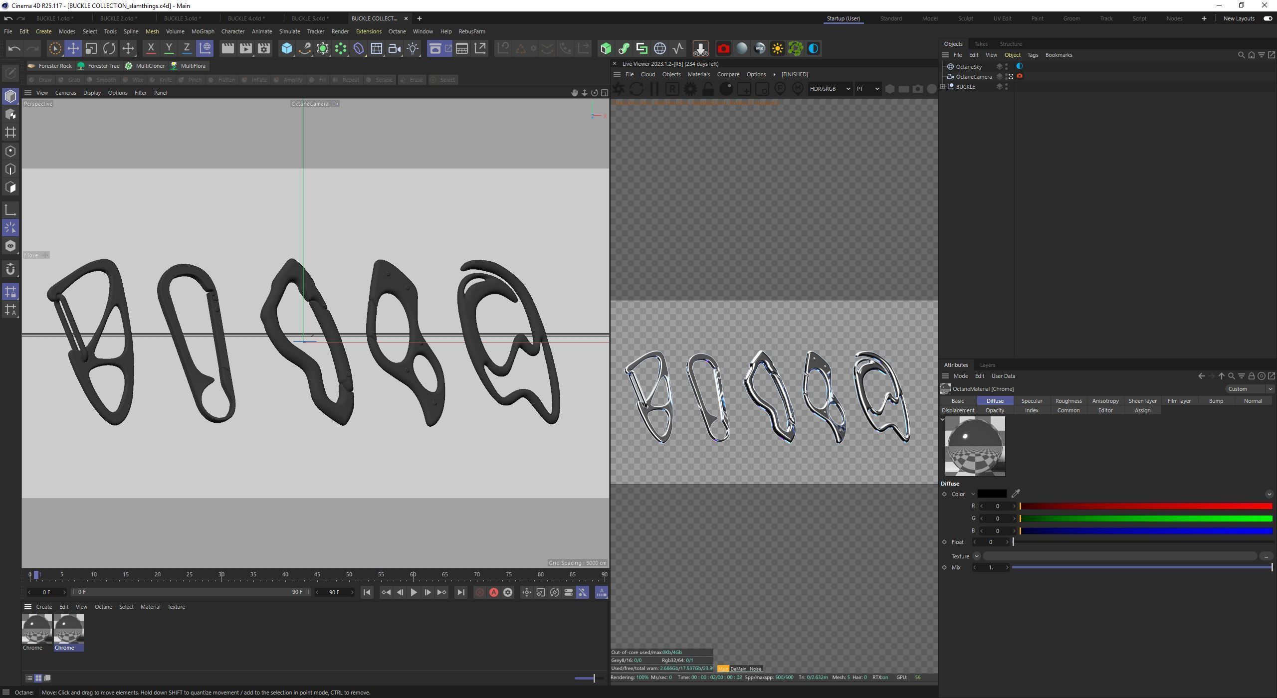Streetwear Carabiner Collection Vol 1 3D model_5
