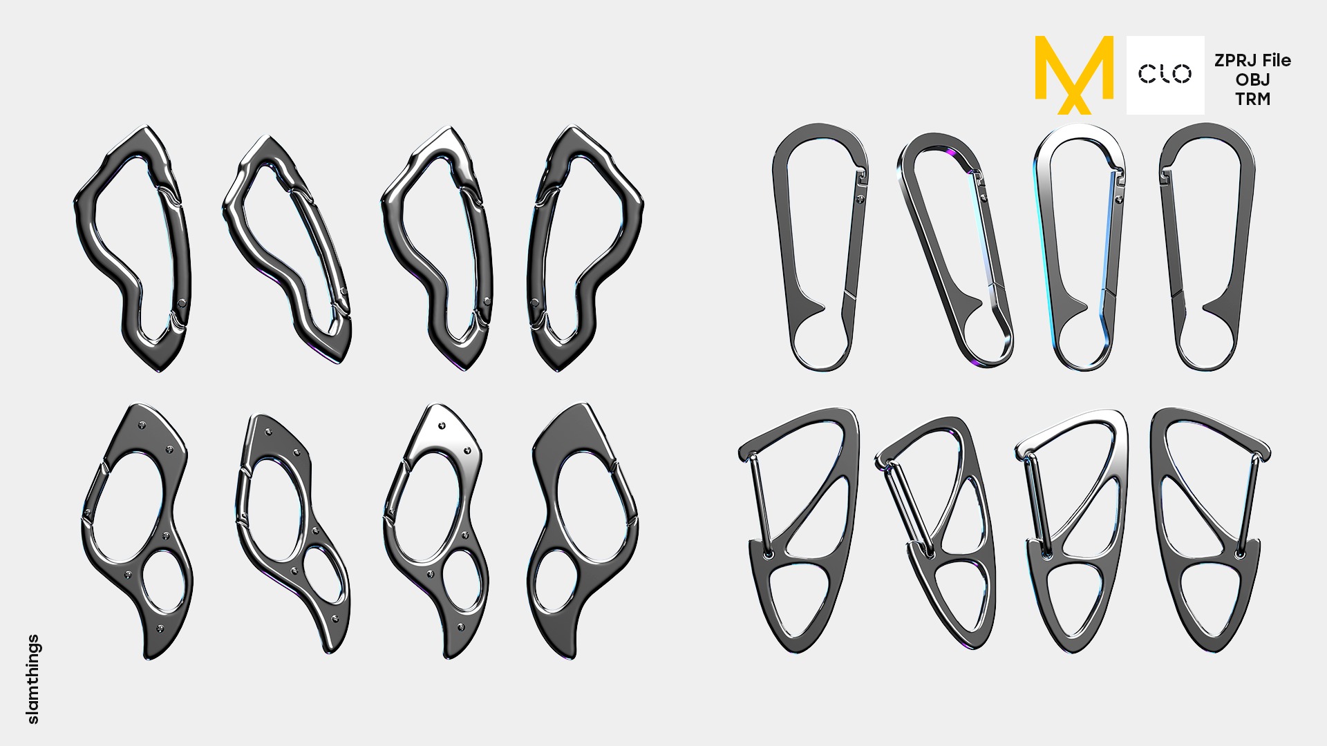 Streetwear Carabiner Collection Vol 1 3D model_2