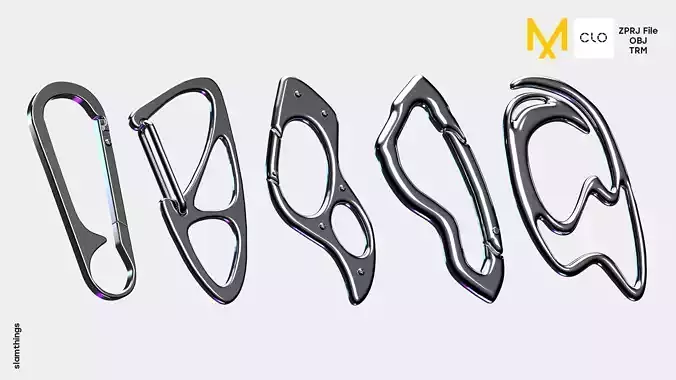 Streetwear Carabiner Collection Vol 1 3D model