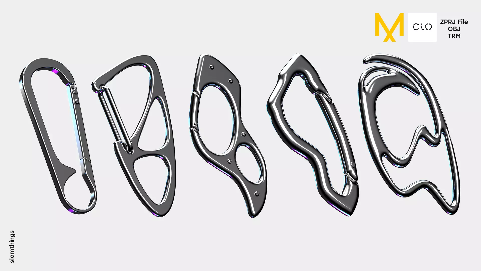 Streetwear Carabiner Collection Vol 1 3D model_0