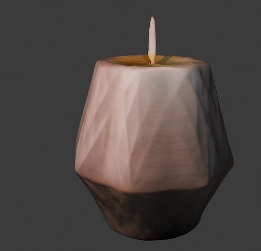 Candle 3 Low-poly 3D model