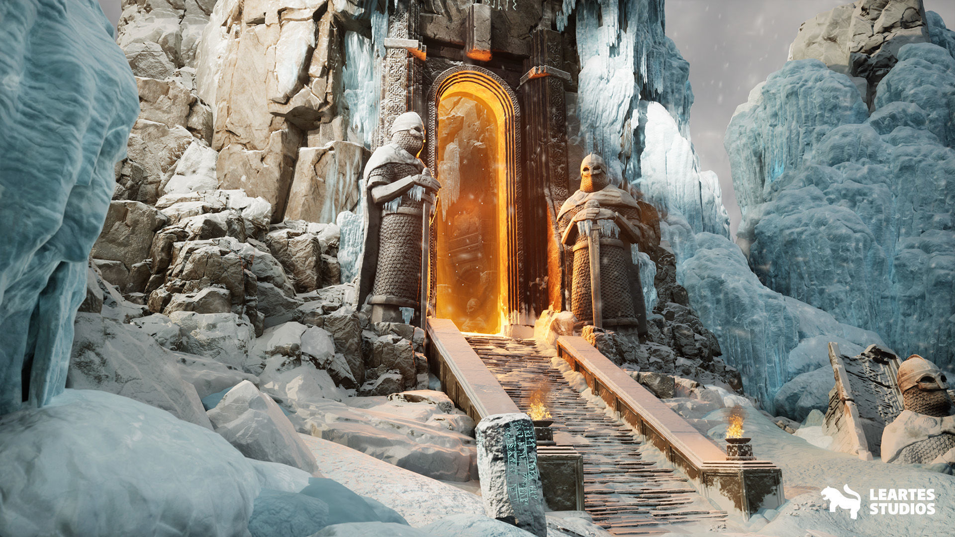 Frozen Norse Environment Low-poly 3D model_3