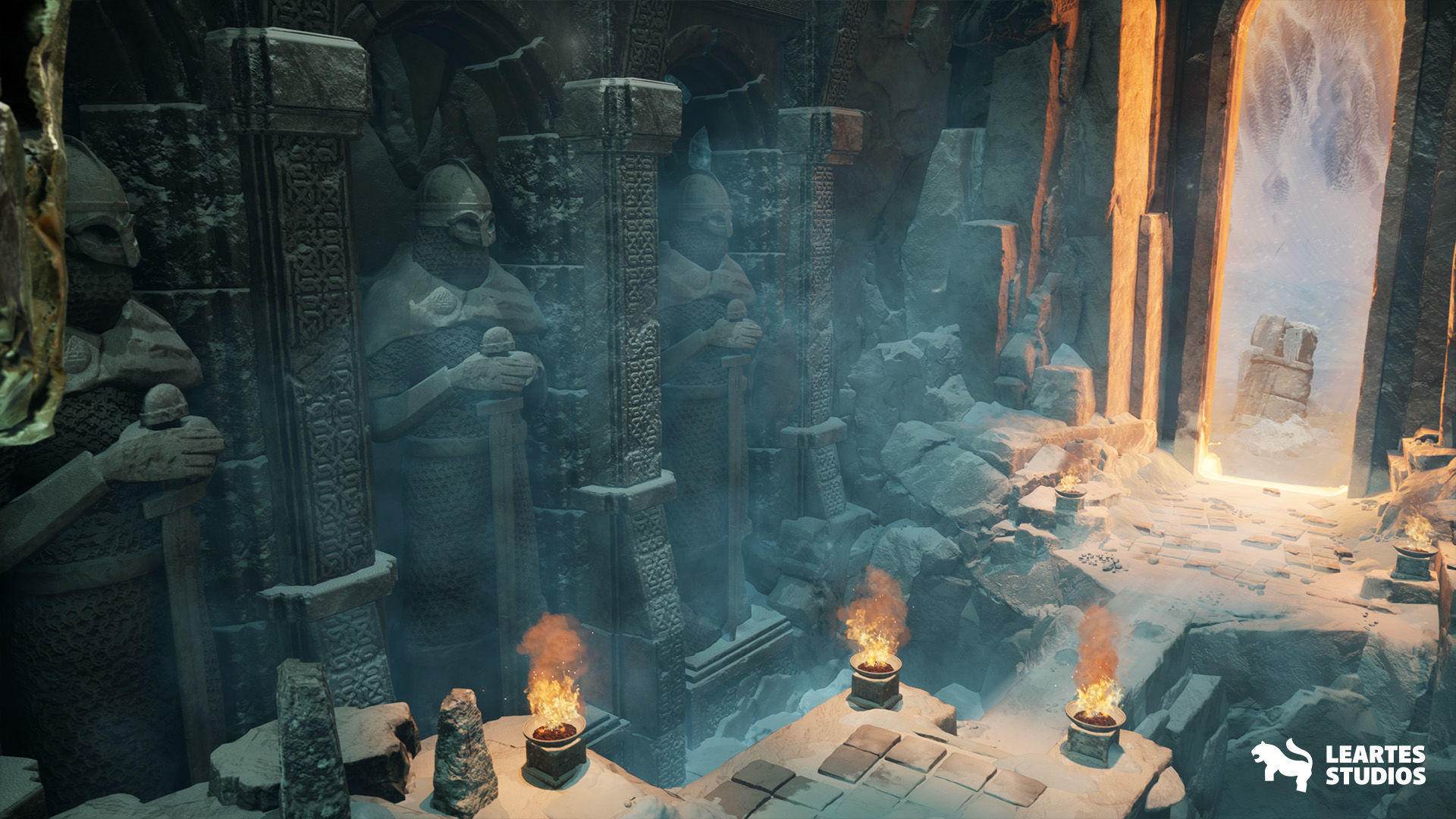 Frozen Norse Environment Low-poly 3D model_9