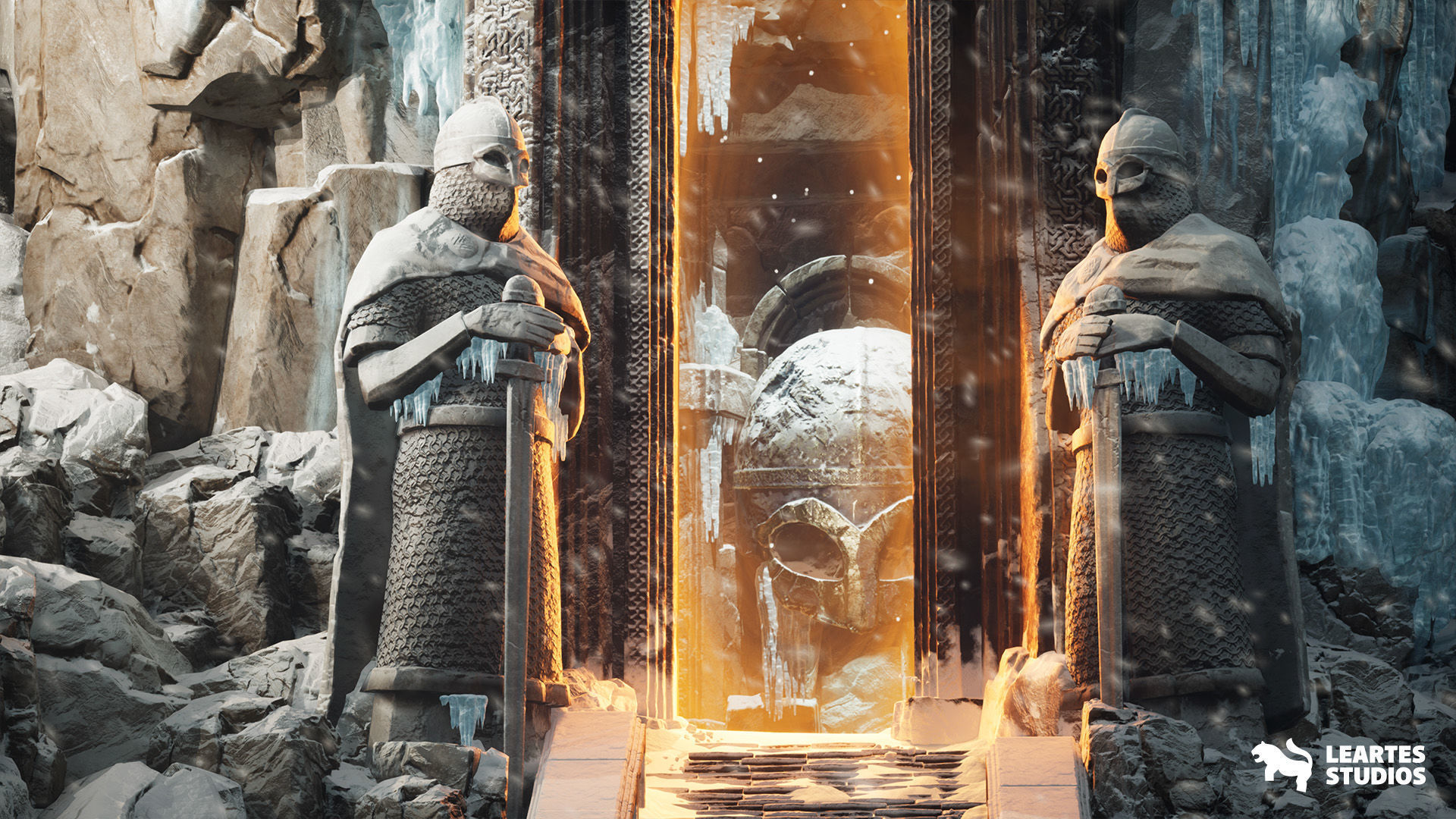 Frozen Norse Environment Low-poly 3D model_5