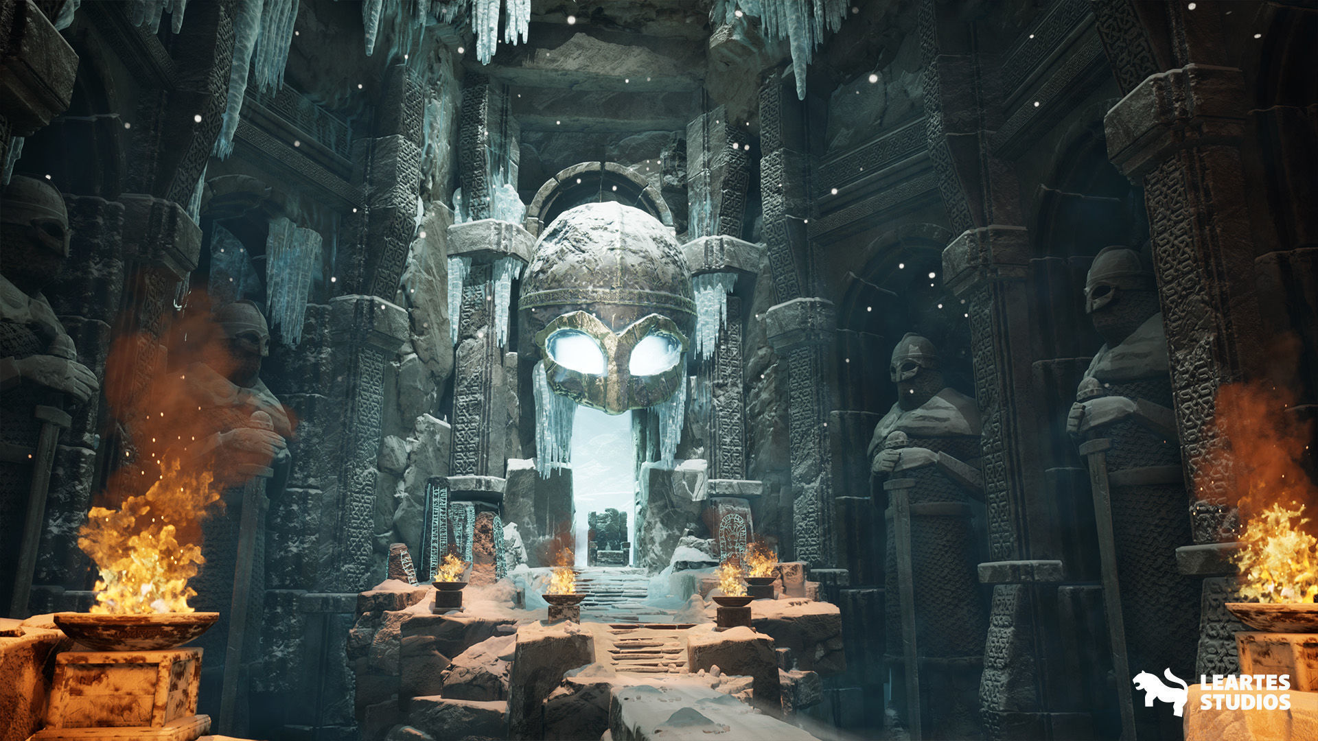 Frozen Norse Environment Low-poly 3D model_6