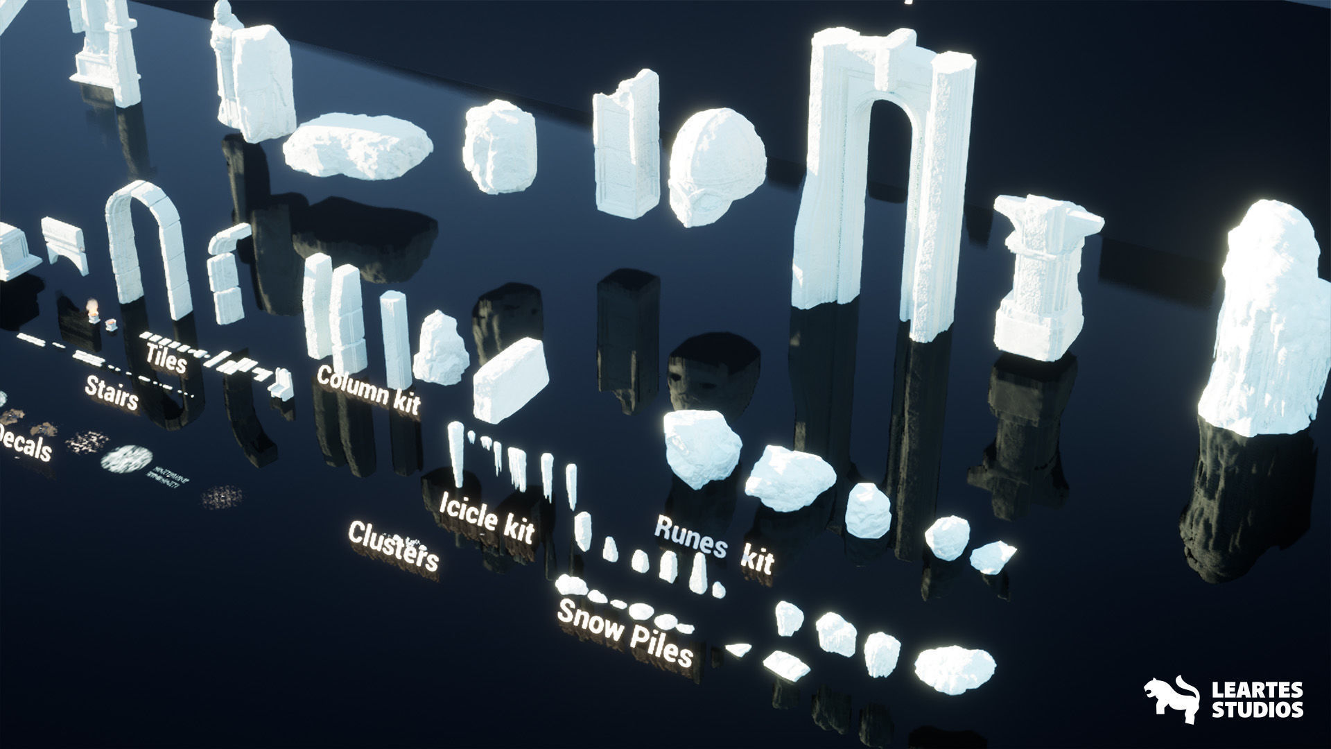 Frozen Norse Environment Low-poly 3D model_19