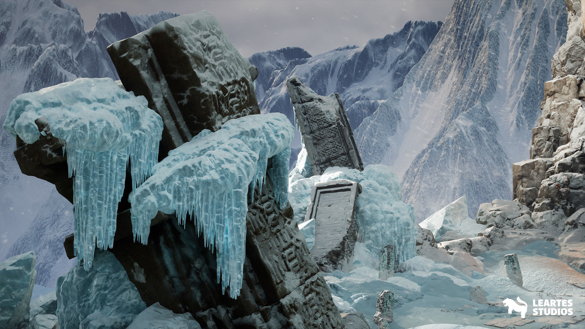 Frozen Norse Environment Low-poly 3D model_15