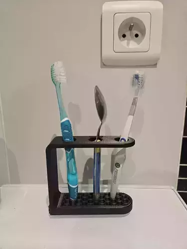 Support brosse a dent Salle de bain