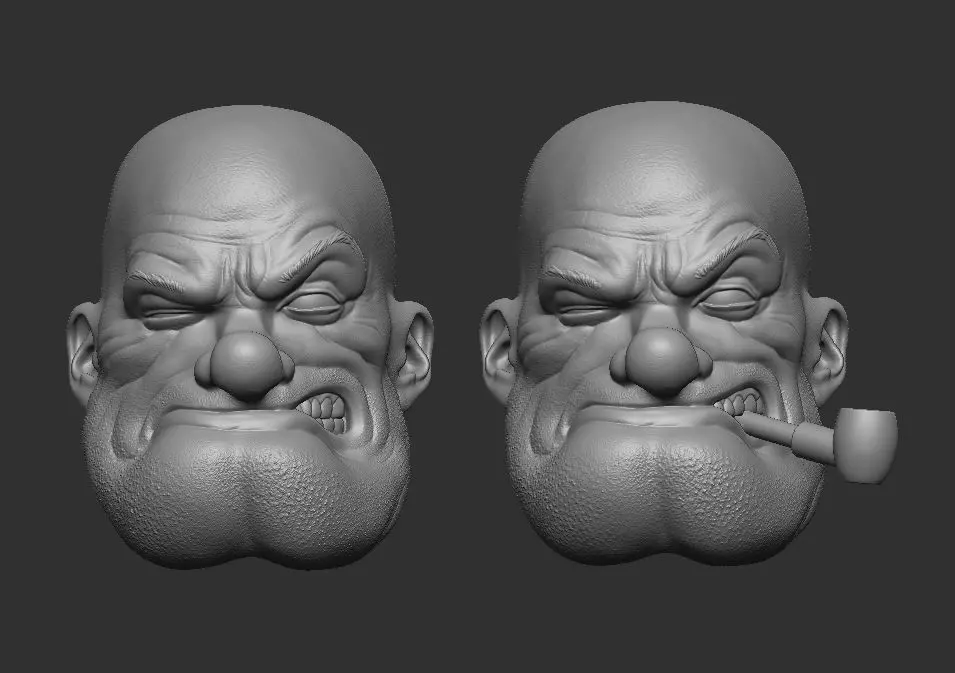 Popeye Headsculpt for Action Figures 3D print model_0
