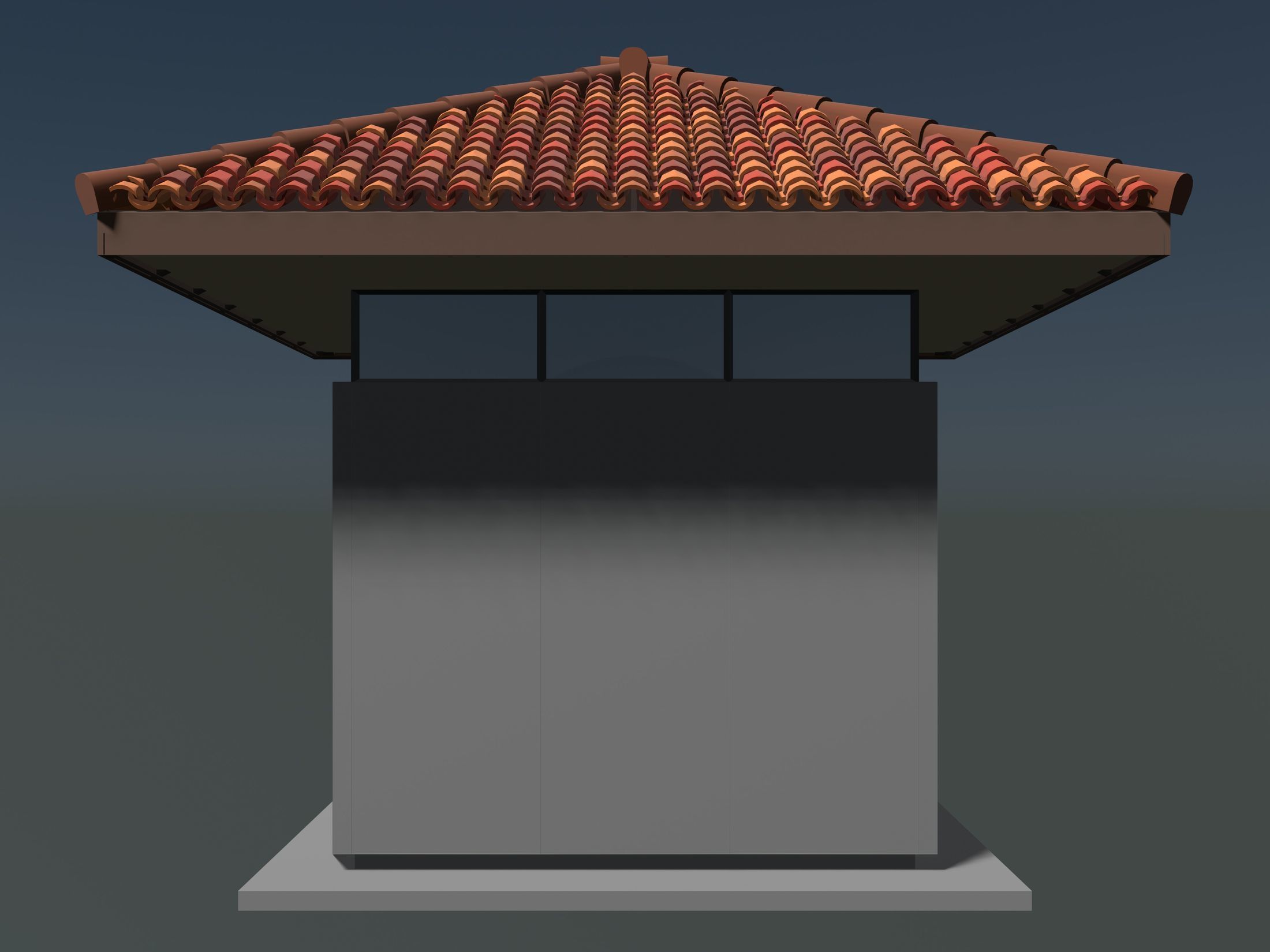 Security booth 24u07 3D model_3