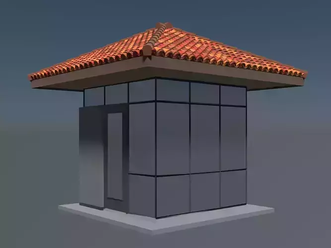 Security booth 24u07 3D model