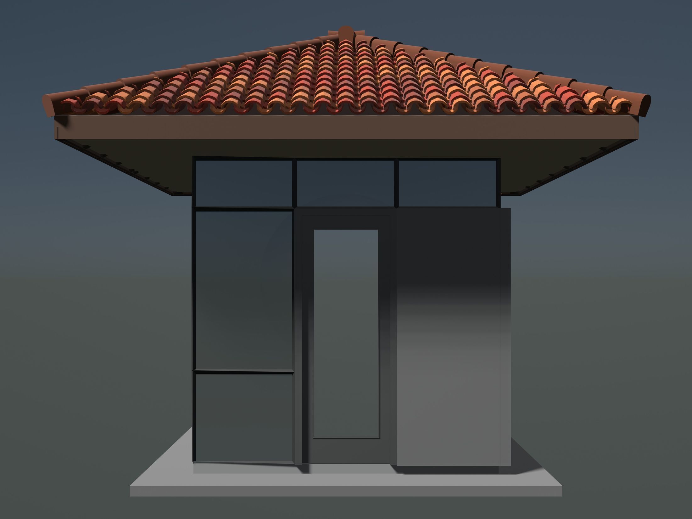 Security booth 24u07 3D model_2