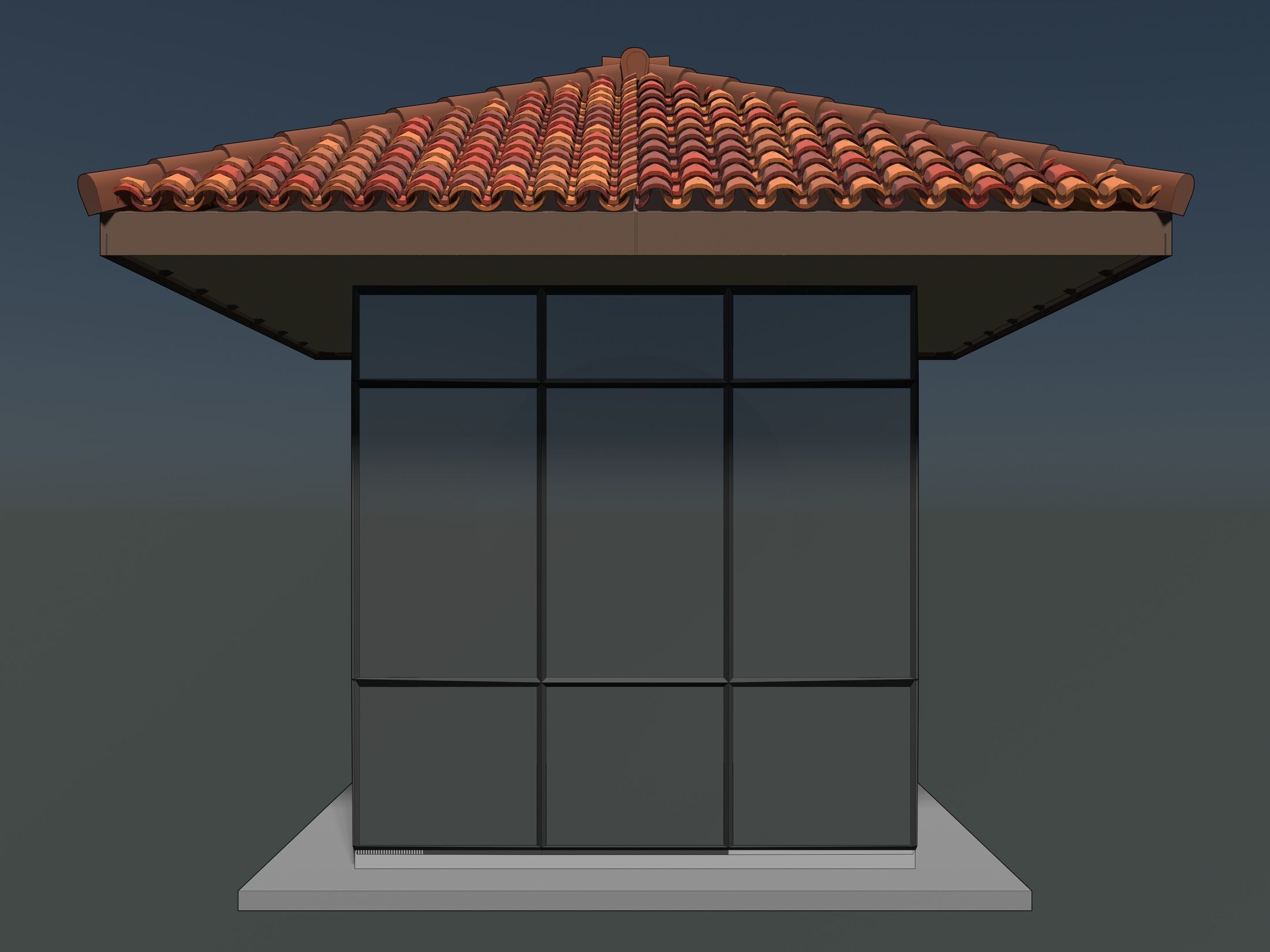 Security booth 24u07 3D model_1