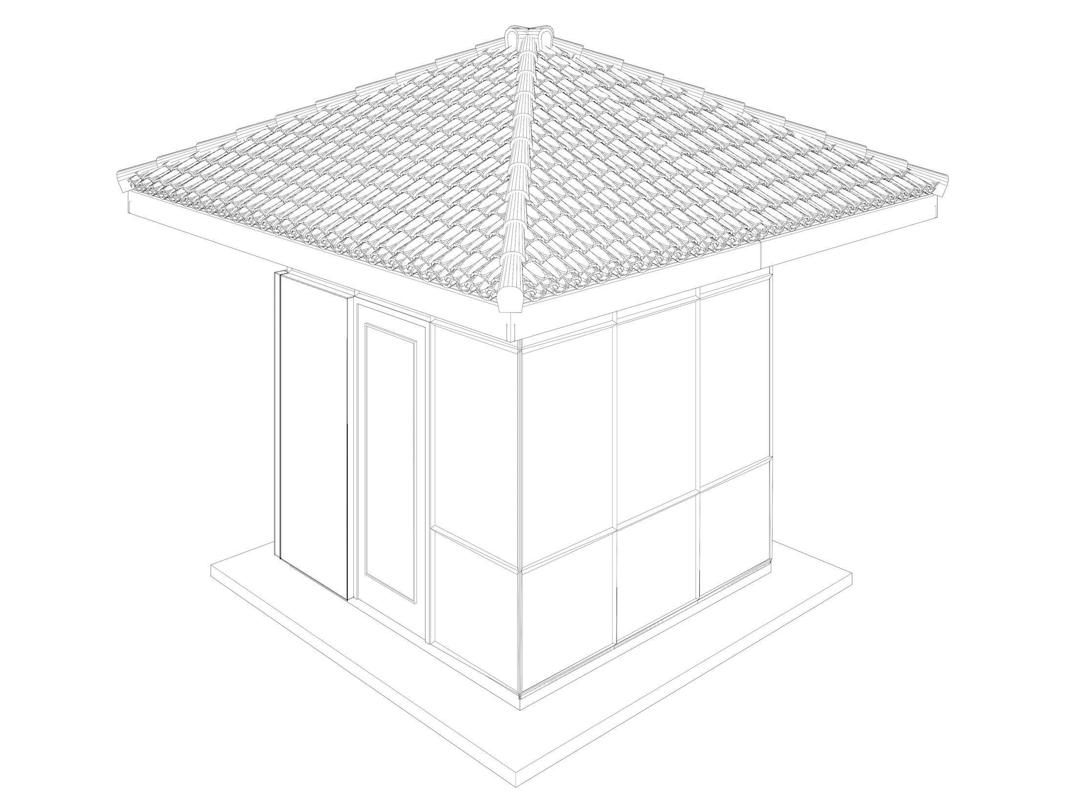 Security booth 24u07 3D model_11