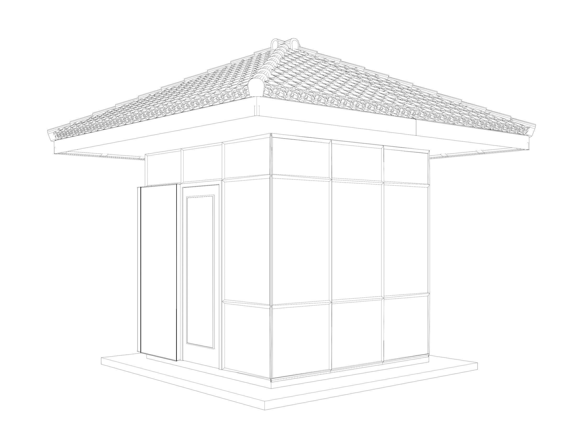 Security booth 24u07 3D model_10