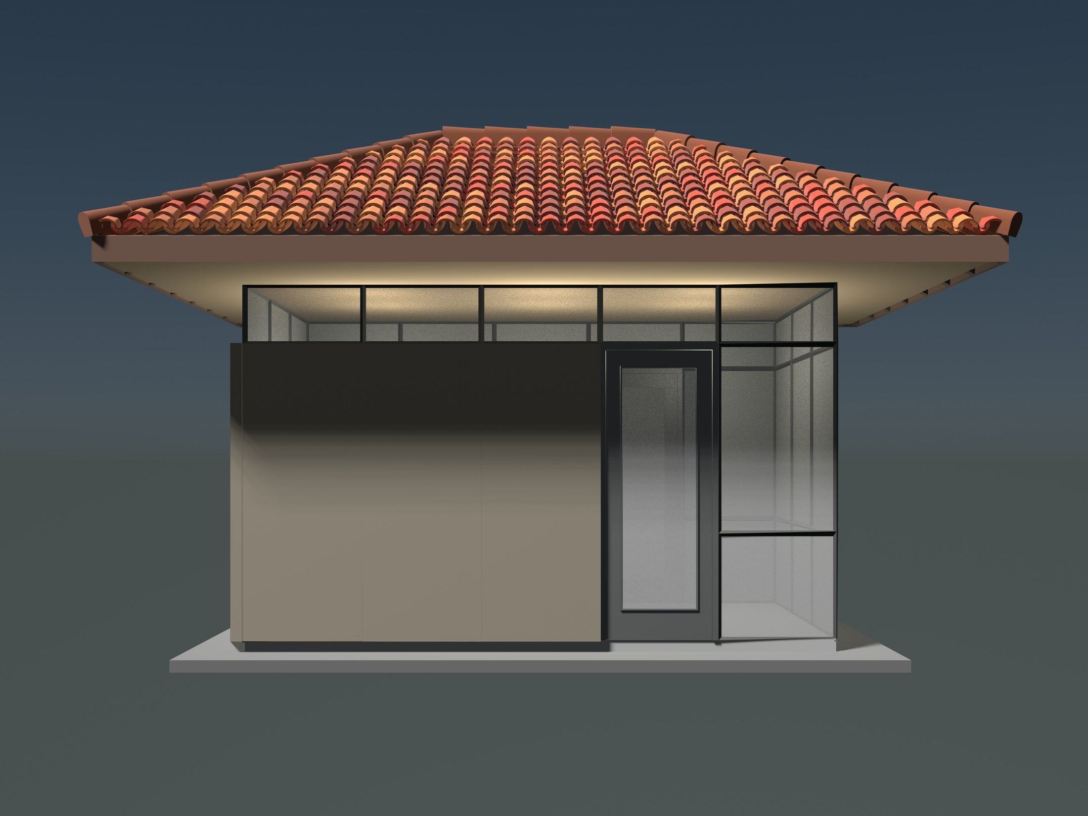 Security booth 24u08 3D model_4