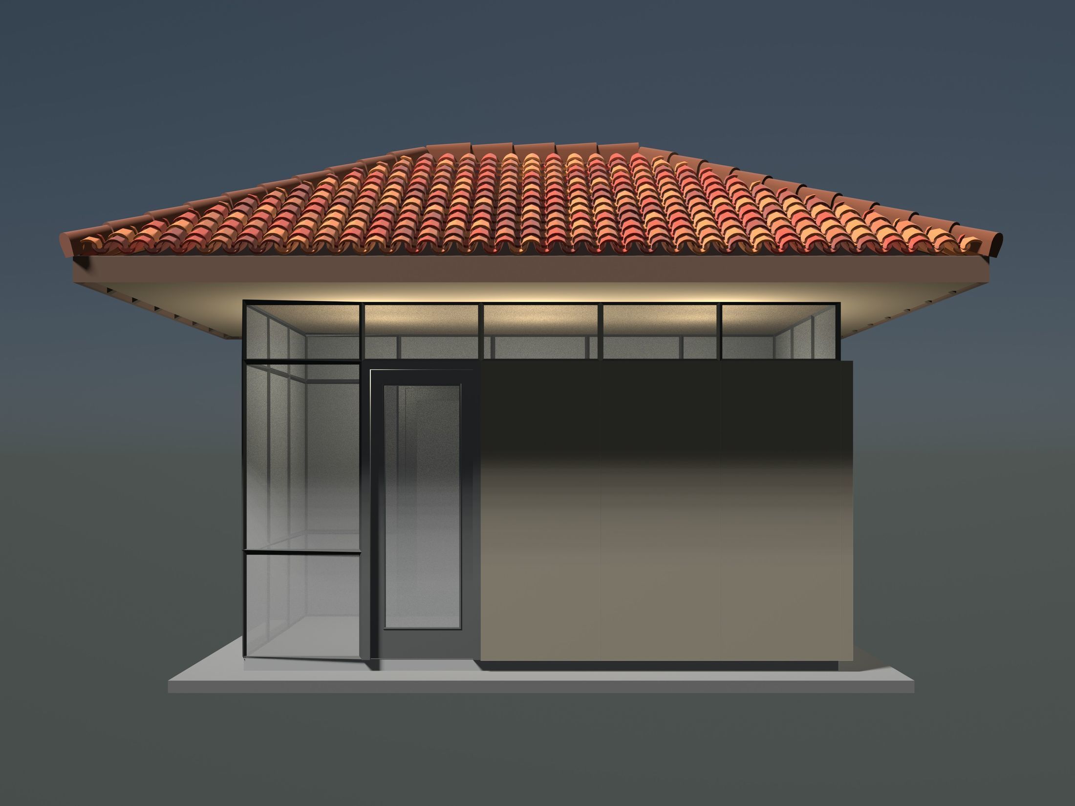 Security booth 24u08 3D model_3