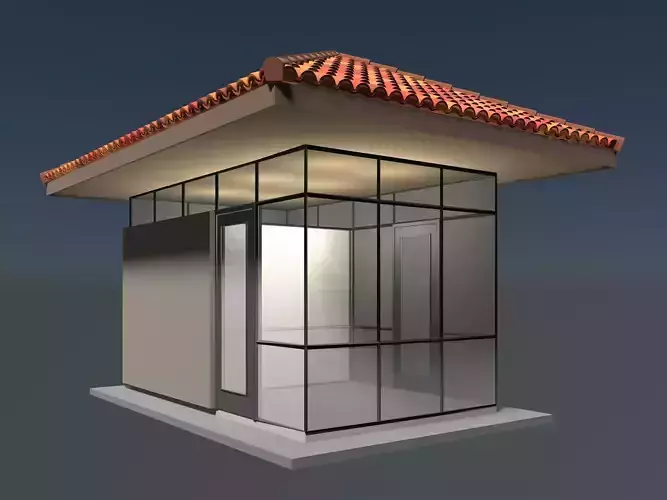 Security booth 24u08 3D model